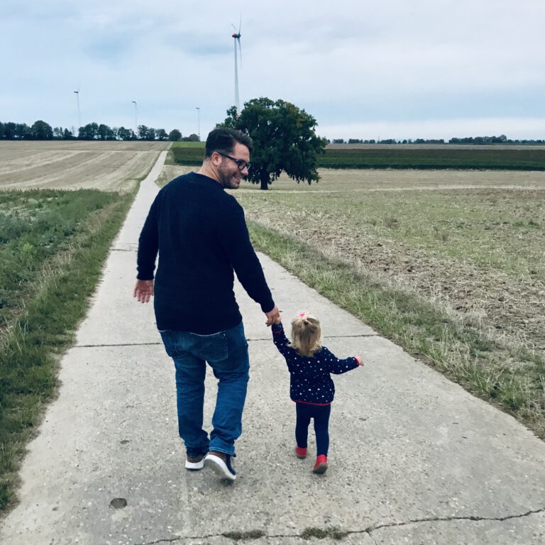 Martin Noack mit Tochter